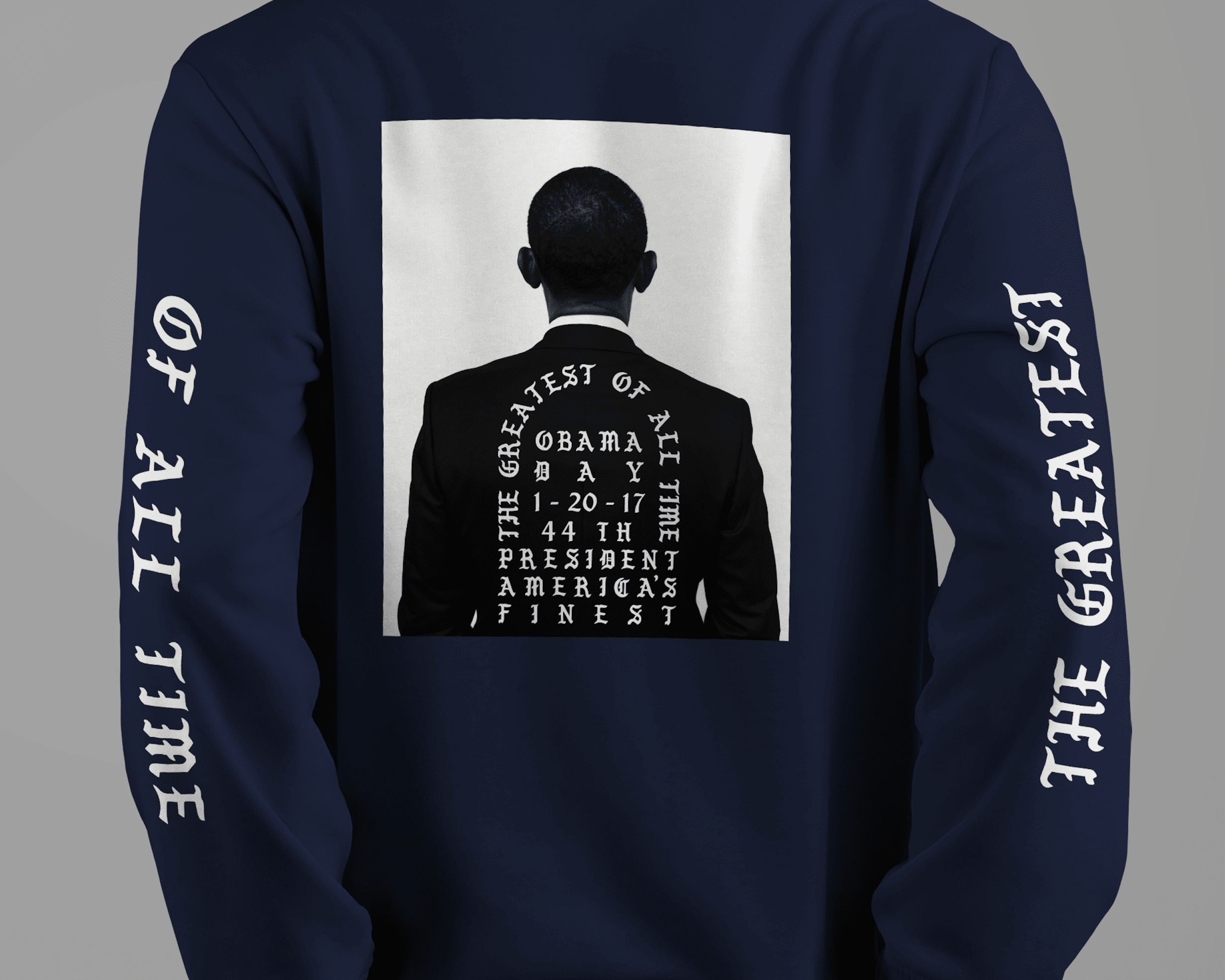 Obama The GOAT - Navy Hoodie